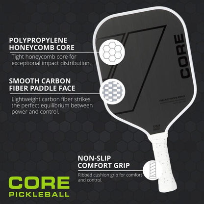 Carbon Fiber Pickleball Paddle with Protective Cover